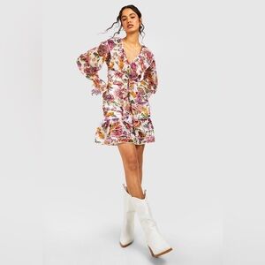 Floral Ruffle Mini Dress
